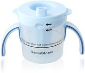 SavvyBloom Dysphagia Cups for Adults 5cc 10cc 15cc, Spill Proof Cups for Adults Elderly People with Swallowing Issues, Dysphagia Regulating Drinking Cup to Prevent Choking (Blue)