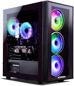 NOVATECH Phantom - Prebuilt Gaming PC Desktop Computer - RX580 8GB - Intel i7 Xeon 3.3GHz - 16GB RAM - 512GB M.2 SSD WiFi/BT, Win 10 Pro - Gaming Computer Tower - Pre Built PC Gaming - 1 Year Warranty