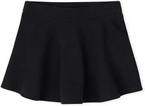 The Children's Place Girls' Uniform Active French Terry Skort, Black Single, Small