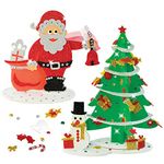 Imagimake Foam Christmas Craft Kit - 3D Santaclaus, Sparkling Christmas Tree, Snowman | Peel & Stick, Glittery Fun | Toys For Kids | Mess-Free, Creative Diy | Christmas Gifts For Kids, Multicolor