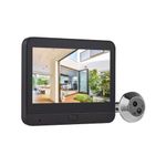 Swokely 2.4G WiFi Video Doorbell for Apartment Peephole Camera 4.3-inch Display Tuya APP 1080P 120 Degree Visible Night with Automatic Sensing Motion Detection Surveillance Intercom Doorbell