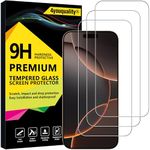 4youquality [3-Pack Screen Protector for iPhone 16 Pro Max (6.9-Inch), Tempered Glass Film, [LifetimeSupport][Impact-Protection][Anti-Shatter][Anti-Scratch]