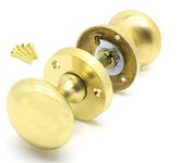 Golden Grace Polished Brass Mortice Sprung Door Knob Set Pack Pair