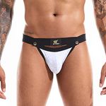 SKYSPER Jockstrap For Men Workout Jock Straps Male Underwear Athletic Supporter Sexy G-Strings, Sg46-blackgrey, XL