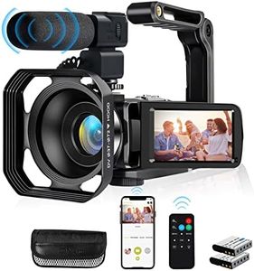 lovpo 4K Video Camera, Camcorder 48MP Ultra HD WiFi Vlogging Camera for YouTube 18X Zoom 3.0" Touch Screen Digital Camera with Microphone, Stabilizer, Lens Hood, Remote, 2 Batteries