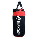 Hipkoo Sports 3 Feet Unfilled Battle Black Heavy PU Power Punching Bag, Hanging Bag for Boxing MMA Sparring Punching Training Kick Boxing Muay Thai/Capacity Up to 100 kgs