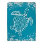 Sand Cloud Large Turkish Beach Towel - Sand Free - Fast Drying - 100% Certified Organic Turkish Cotton Yarn - Great for Beach Bath or as a Blanket - As Seen on Shark Tank - Crush Turtle Teal XL