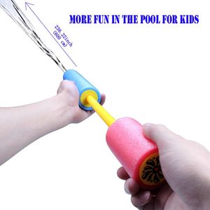 4-Piece Colorful Kids EVA Foam Water Gun Set – Pull Type