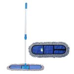 Livronic Plastic Wet And Dry Flat Floor Mop 24 Inch With 5 Feet Handle | Easy To Use Floor Cleaning Mop | Home | Office | Hotels | Hospitals | 5 Feet Handle (Set Of 1) (24-Inch 1 Extra Pad)