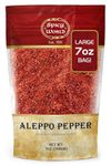 Spicy World Aleppo Pepper Flakes 7 oz | Authentic Turkish Chili Spice for Exquisite Heat & Flavor | Premium Crushed Chili Pepper from Halaby Region | Popular in Turkish & Middle Eastern cooking