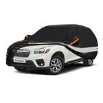 Holthly 10 Layers Car Cover Custom Fit for Subaru Forester (1998-2024), Car Covers for Automobiles All Weather Waterproof Sun Snow Rain Wind Dust Protection, Outdoor Car Cover Black & Grey