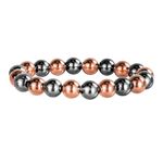 EDMIRIA Copper Magnetic Bracelets - for Men and Women | Magnetic Hematite Bracelets | Healing Copper Bracelet Chakra Health Jewelry | Handmade 100% Copper Beads (10mm Beads)