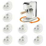 Self Adhesive Caster Wheels, 360° Swivel Universal Castor Wheel, Mini Roller Ball Transfer Bearing for Small Kitchen Appliances, Storage Box, Trash Can DIY (with 3 Ball Bearings, White, 8 PCS)