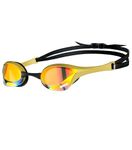 Arena Unisex Cobra Ultra Swipe Racing Swim Goggles for Men and Women Swipe Anti-Fog Technology Polycarbonate Mirror Lens, Yellow Copper/Gold