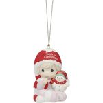 Precious Moments 241005 Baby’s First Christmas Dated 2024 Girl Bisque Porcelain Ornament