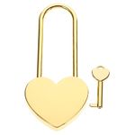 HOMSFOU Love Lock Diary Book Small Luggage Wishing Lock Locker Padlocks Gold Keychain Small Heart Padlock with Key Heart Decor Key Locker Jewelry Lovers Metal Lock Zinc Alloy