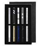 Yadoca 10 Pcs Tie Clip Set for Men Copper Metal Classic Necktie Tie Bar Clip Wedding Business Accessories with Gift Box