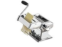 Premier Housewares Pasta Making Machine Manual Handle Roller Chrome,Cutter Steel Pasta Making Kit H15x W21 x D20,Silver