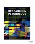 Research in Psychology: Methods and Design