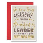 Serviky Funny Happy Birthday Boss Day Card for Men Boss Lady Boss, Special Thank You Appreciate Card