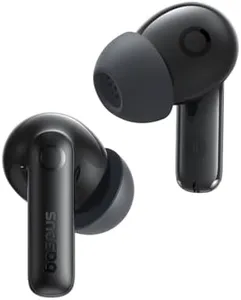 Baseus Bass BP1 Pro Noise Cancelling Wireless Earbuds, Real-Time Adaptive Noise Cancelling, Adaptive Active EQ, LDAC Hi-Res Sound, 6-Mic AI Clear Calls, 55H Playtime, IP55 Waterproof, Bluetooth 6.0