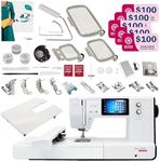 Bernette B79 Sewing Embroidery Machine Combo | Touchscreen LCD Display | Includes $500 Embroidery Kit | Quilting Presser Feet Bobbins Needle Threader LED Light