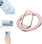 AUROX Magnetic Phone Grip Phone Ring Holder for MagSafe Accessories Finger Ring Kickstand Adjustable Magnetic Ring Holder for iPhone 14,13,12, 13 Pro, 13 Pro Max, Smartphones(Pink)