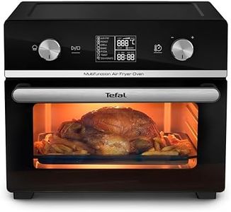 Tefal Easy Fry Air Fryer Oven, 20L Capacity 10in1 Functions, Air Fry, Roast, Pizza, Bake, Grill, Toast, Dehydrate, Monitor-Free Cooking, Healthy, Delicious, Crispy, Easy to Use, Black, FW605840