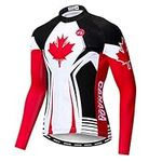 Men's Cycling Jersey Long Sleeve Pro Brand Team Reflective Bicycle Shirts Jacket USA, Canada, Medium