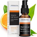 Best Vitamin C and E Serum with Hyaluronic Acid from YEOUTH - Anti Ageing, Evens Skin Tone and Rids Skin of Blotchiness, Repairs Sun Damage and Age Spots, Fills Wrinkles 100.