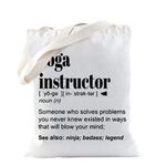 TSOTMO Yoga Instructor Tote Bag Yoga Teacher Appreciation Gift Yoga Instructor Thank You Gift Best Yoga Instructor Ever Gift （C.Yoga Tote)