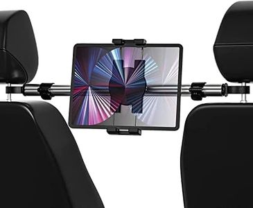 Car Headrest Tablet Mount Holder, iPad Holder for Kids in Back Seat, Charchendo Adjustable Between Seat Travel Phone Stand for iPad Pro/Air/Mini, Galaxy Tabs, More 4.7-12.9" Cell Phone and Tablets