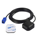 Bingfu Vehicle Waterproof Active GPS Navigation Antenna with Fakra C Blue Connector 3-5V DC Compatible with Ford Volkswagen VW BMW Audi Mercedes Benz Chrysler Dodge Ram Truck SUV Car Stereo Head Unit