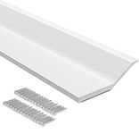 Apoctsddo Garage Door Seal Top and Sides, 34FT Garage Door Weather Stripping, Universal Soft and Hard Composite Rubber Garage Door Seal With Adhesive backing, White