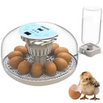 Okkobi M12 | Egg Incubator with Automatic Egg Turning and Humidity Control - 12/24 Eggs, 360° View, Easy to Use and Clean - Egg Incubators for Hatching Eggs - Incubadora de Huevos de Gallina