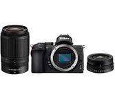 Nikon Z50 + Z DX 16-50mm + Z DX 50-250mm Mirrorless Camera Kit (209-point Hybrid AF, High speed image processing, 4K UHD movies, High Resolution LCD Monitor) VOA050K002