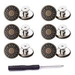 12 Pcs Button for Sewing Metal Jean