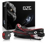 DZG Motorcycle LED Light Wiring Harness Kit 12V 2 Leads 30A in-line Fuse 40A Realy ON Off Switch 18AWG for Fog Lights Light Bar Driving Lights Auxiliary Work Lights