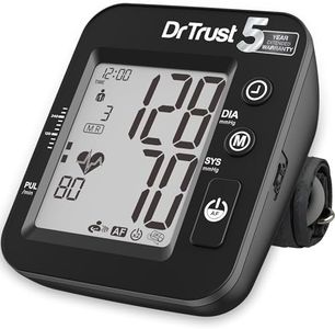 Dr Trust USA Intellitrack 131 Fully Automatic Atrial Fibrillation Portable Digital Blood Pressure Monitor BP Machine For Hypertension & Managing Heart Health, BP Apparatus For Home & Clinic Use, Most Accurate Measurement, USB Compatible with Backlight & MDI Technology