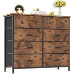 MUTUN 10 Drawer Dresser for Bedroom, Storage Drawer, Chest of Drawers, Tall Dresser for Living Room Closet Hallway Entryway, Commode De Chambre, Rustic Brown