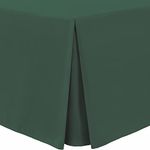 Linen Home Box Pleated Base Valance Sheet 4ft Small Double Bed Skirt Platform Valance Sheets, Microfiber Soft Brushed Easy Care Non Iron (4ft Small Double, Bottle Green)