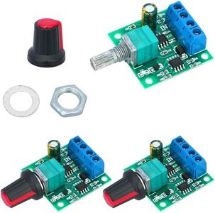 WWZMDiB 3 Pcs DC Motor Speed PWM Controller 1.8V 3V 5V 6V 12V 2A 30W Adjustable Driver Switch with self-Recovery Fuse 1803BK