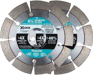 Makita E-07200 X-Lock 4-1/2" Segmented Diamond Blade for Masonry Cutting, 2/pk