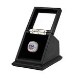 CHEZ MONETT Championship Ring Display Case Big Ring Storage Box (Matt Black, 1 Slot)