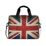 Laptop Case UK British Flag Laptops Sleeve Shoulder Messenger Bag Briefcase Notebook Computer Tablet Bags with Strap Handle for Women Man Boys Girls 16 Inch