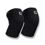 Mammal Strength knee gym support DOUBLE PLY (1 pair) - knee sleves for Gymnastics, Weightlifting, Powerlifting, Olympic and Cross Training - knee brace pair (Black, XX-Large)