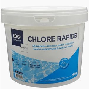 Chlore Choc Piscine - Action Rapide - Pastilles Spécial Eau Verte - Seau 5kg - Gamme Traitement Et Accessoires Piscine EDG Access