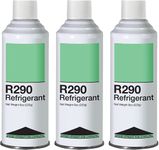 Leak Saver Refrigerant R290 - Upright Liquid Charging Self-Sealing Can - 8 oz, 3 Pack - for Use with 7/16” Self-Sealing Can Tap (Not Included) - for Systems Designed for R290 - Made in The USA