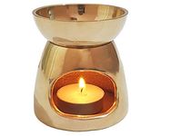 Pure Source India Oil Burner, Oil Diffuser, Made by Solid Brass, Coming with 1 Tea Light Candle.