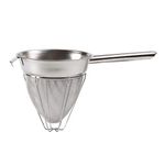 Winco Stainless Steel Reinforced Bouillon Strainer, 8 inch - 1 Each.